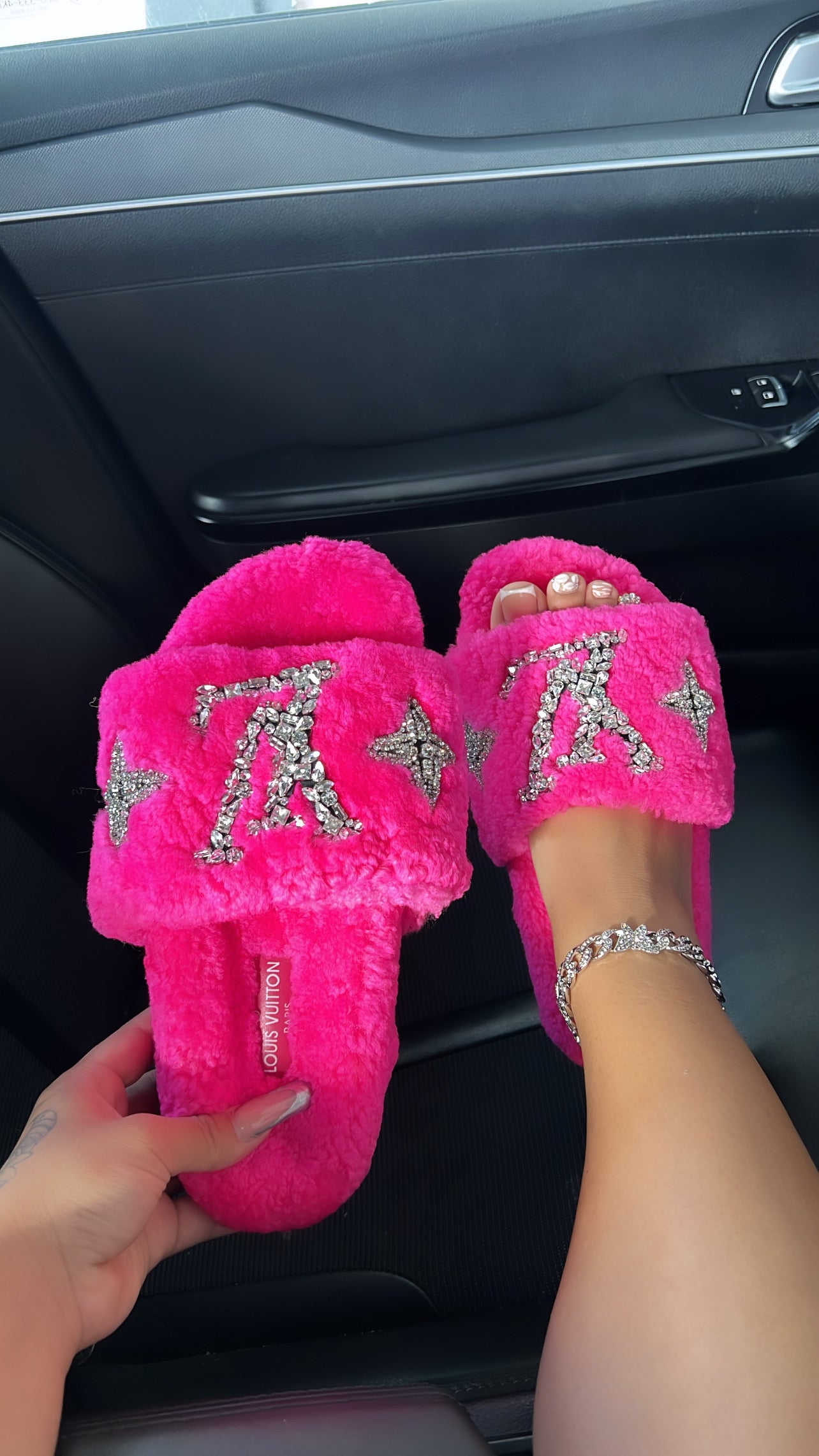 Furry LV sandals